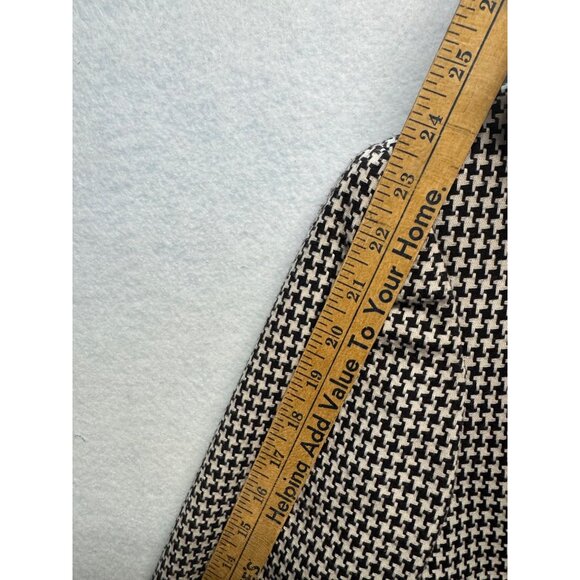 Preston & York Womens Houndstooth Blazer Size 10 Black & White 100% Lined - Picture 7 of 9